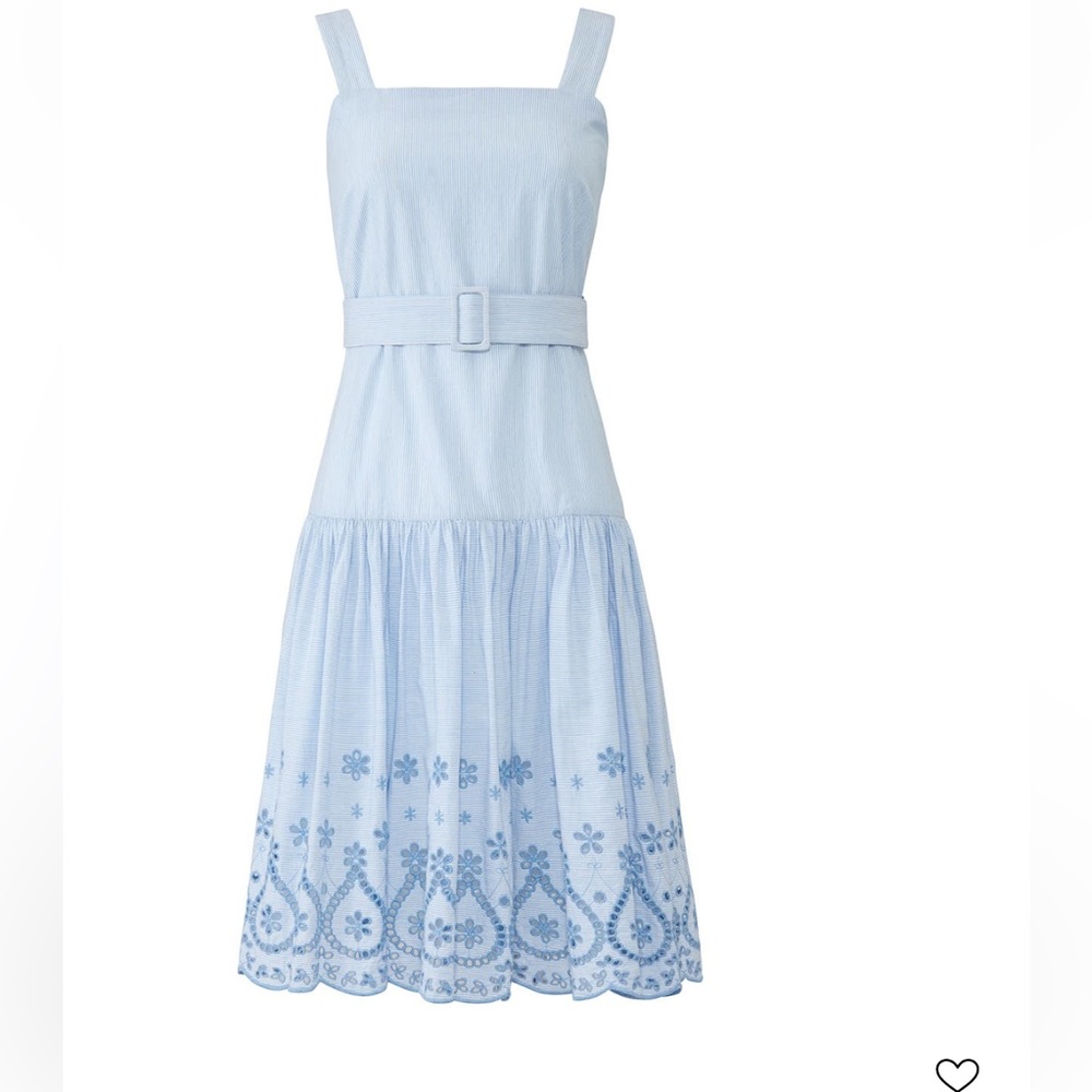 Draper James Embroidered Belted Dress // size 12 - Picture 2 of 10